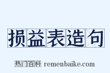 损益表造句是什么意思的图片